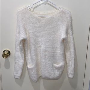 White Fuzzy Sweater
